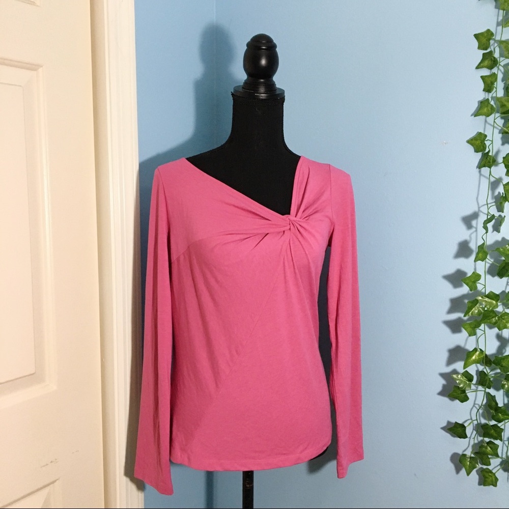 Ann Taylor LOFT Stretch Pink Long Sleeve Size M